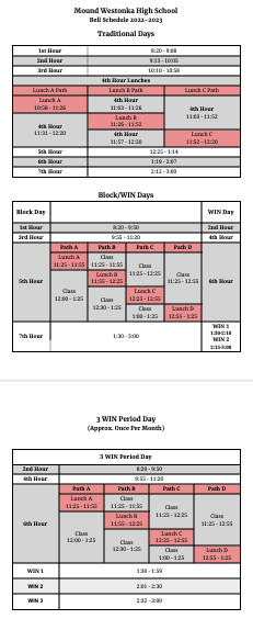 2022-23 Schedule
